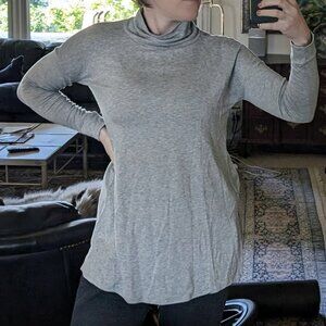 Eileen Fisher Long Split Side Mockneck Sweater